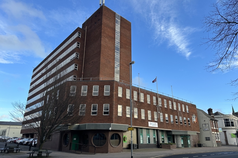 Outside of Marmion House building in Tamworth