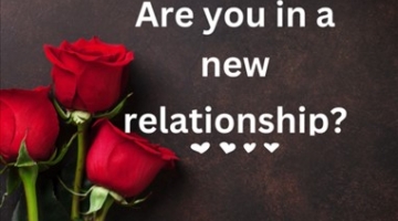 3 roses and the text 'Are you in a new relationship?'