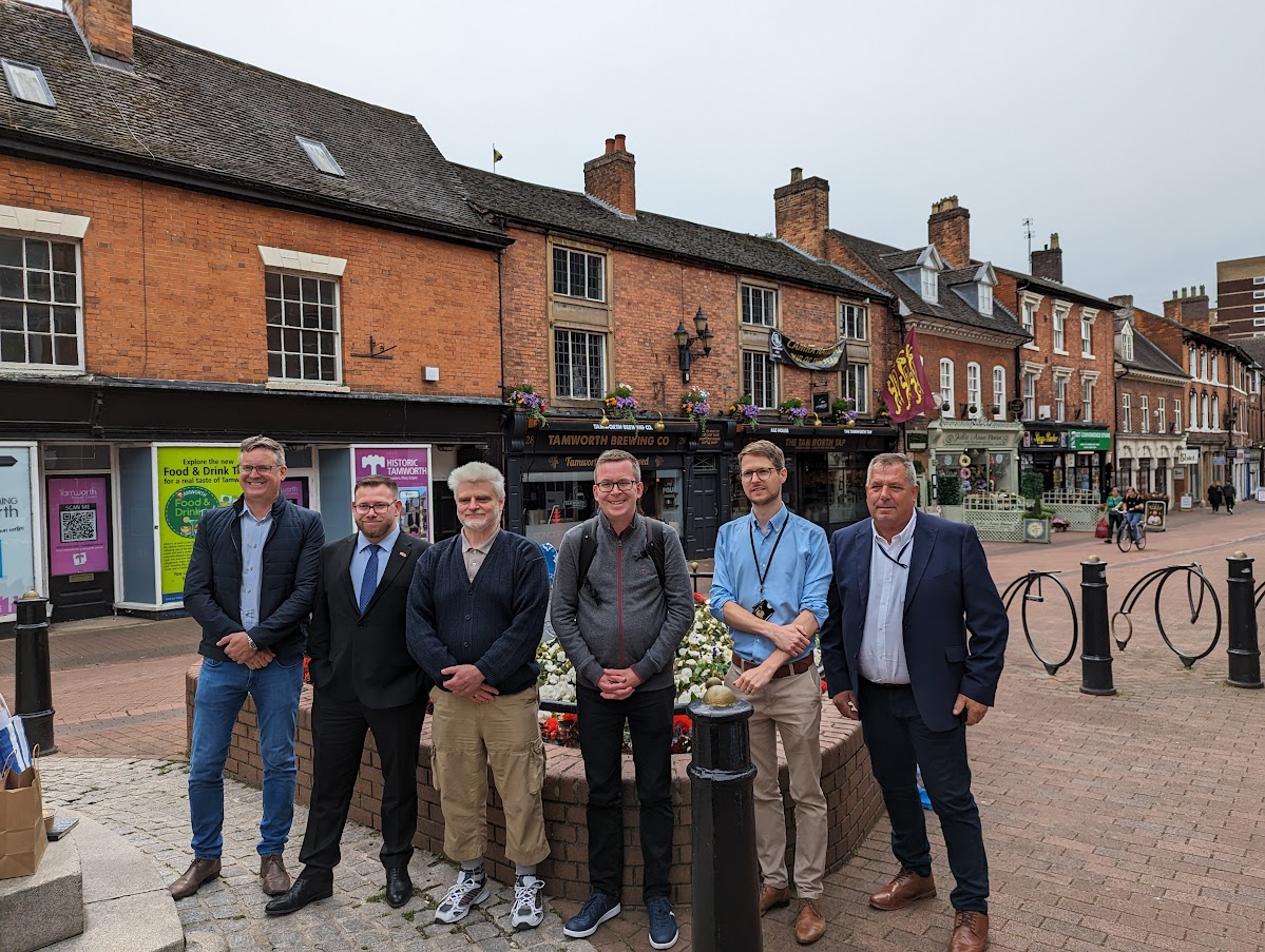Department for Levelling Up Housing and Communities High Streets Task Force pictured on Tamworth's high street