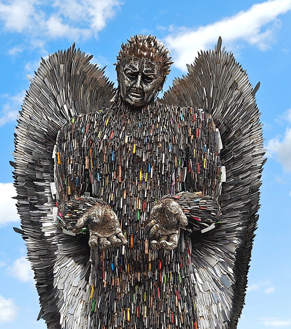 Knife Angel sculpture by Alfie Bradley