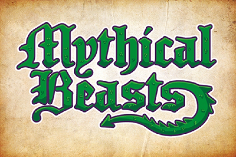 poster style graphic with a fading brown background and green lettering 