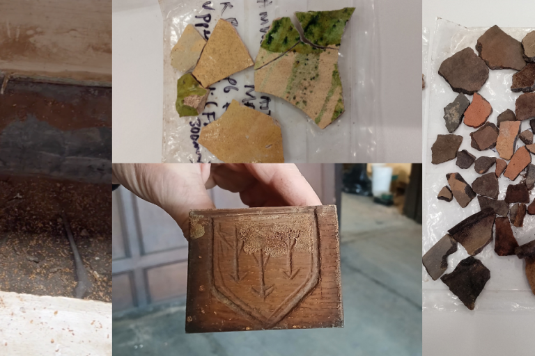 A collage of the different castle finds