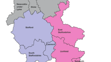 map split into 3 areas