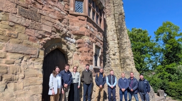Group of people stood outside Tamworth Castle